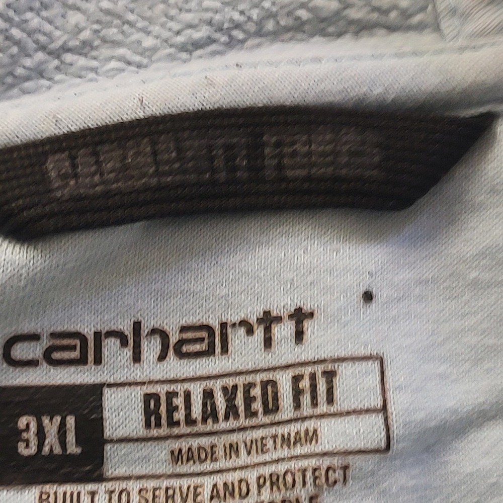 Carhartt Mens TS5569-M Relaxed Fit Hoodie Light Blue 3XL Pullover Sweatshirt - Picture 2 of 7